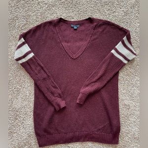 Crimson v-neck sweater
